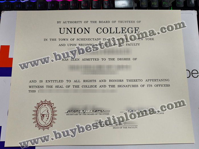 Union College diploma, Union College degree,