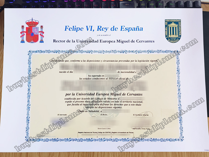 Universidad Europea Miguel de Cervantes título, Universidad Europea Miguel de Cervantes diploma,