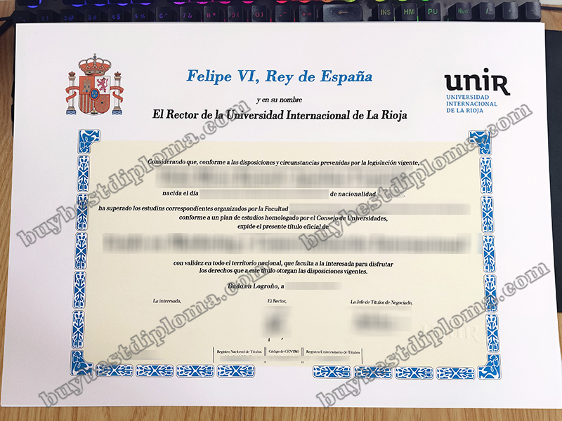 Universidad Internacional de La Rioja título, UNIR diploma,