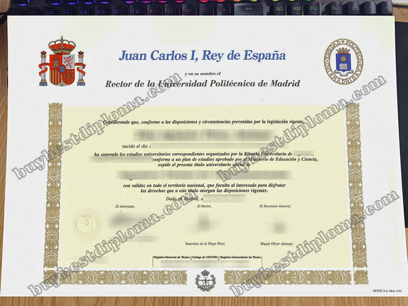 Universidad Politecnica de Madrid título, Technical University of Madrid diploma,
