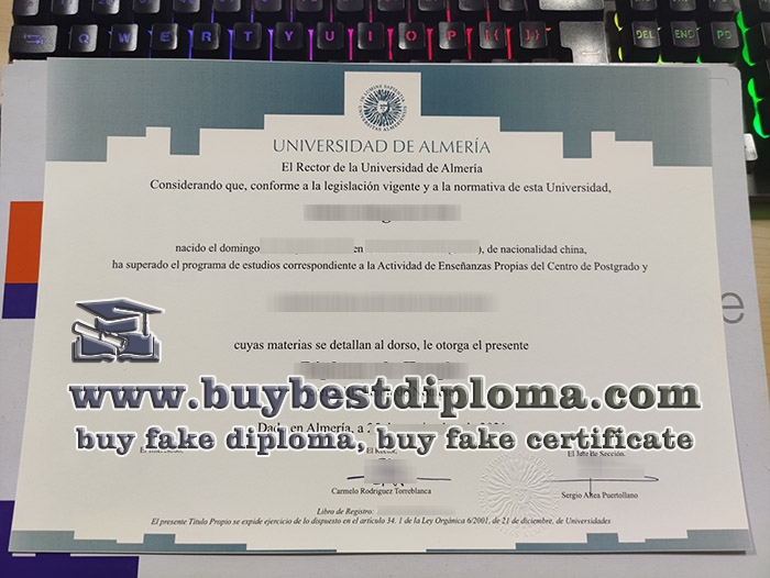 University of Almería diploma, fake University of Almería degree,