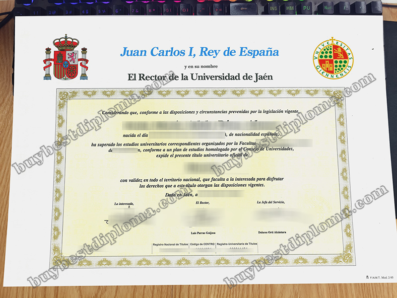 Universidad de Jaén título, Universidad de Jaén diploma,