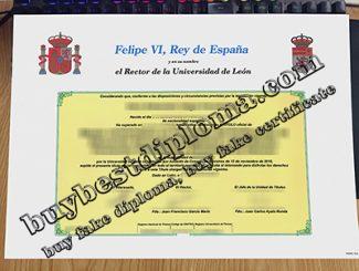 Universidad de León título, University of León diploma,