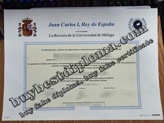 University of Málaga diploma, University of Málaga certificate,