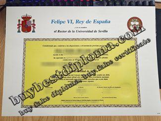 Universidad de Sevilla título, University of Seville diploma,