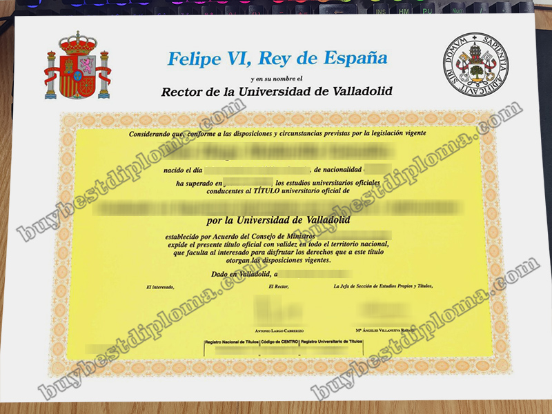 Universidad de Valladolid título, Universidad de Valladolid diploma, 