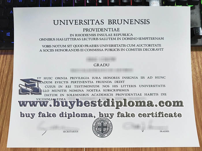 Universitas Brunensis diploma, Brown University degree,