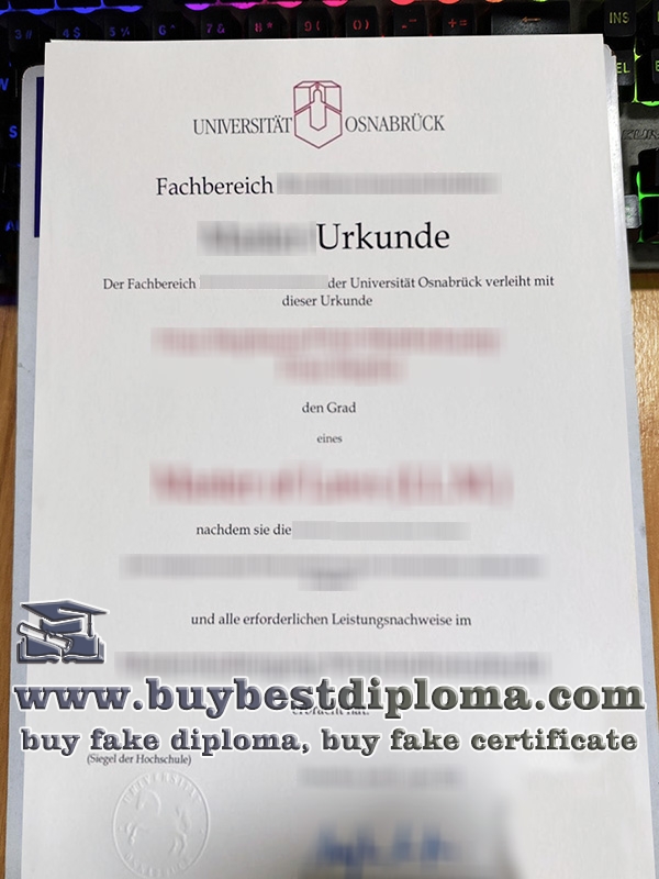 Universität Osnabrück urkunde, Osnabrück University degree,