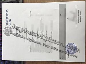 Universität Wien transcript, University of Vienna transcript, fake University of Vienna certificate, 维也纳大学成绩单,