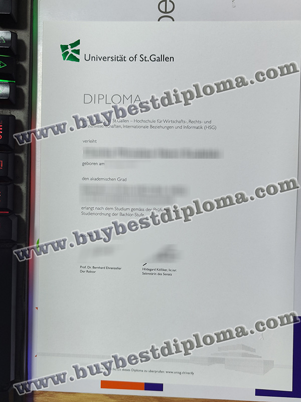 University of St. Gallen diploma, University of St. Gallen degree,