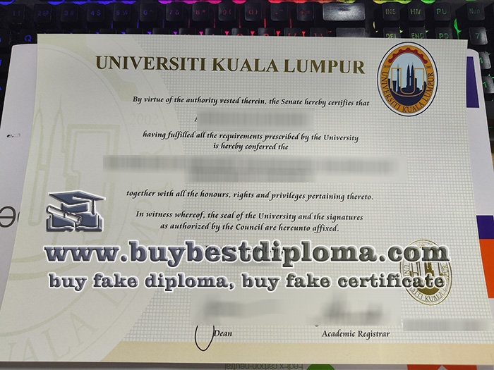 Universiti Kuala Lumpur degree, Universiti Kuala Lumpur certificate,