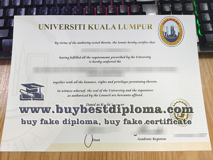 Universiti Kuala Lumpur degree, Universiti Kuala Lumpur certificate,