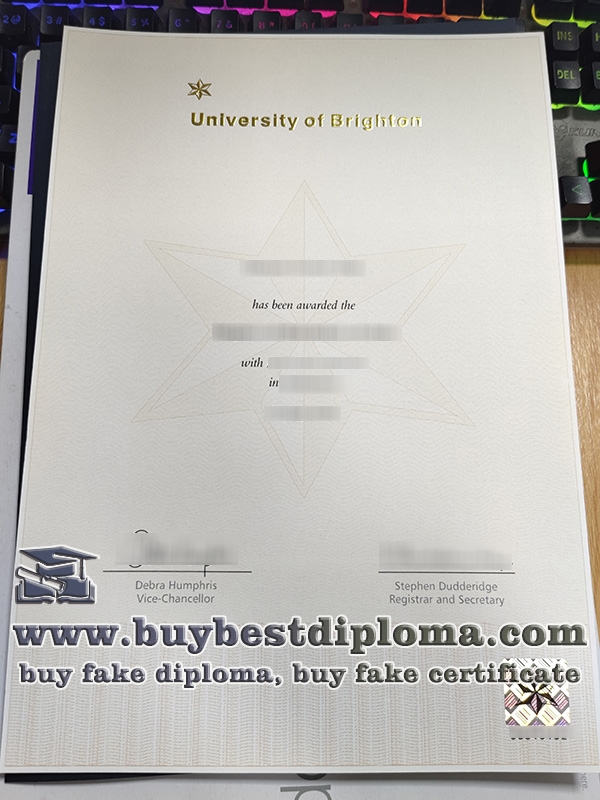 University of Brighton diploma, University of Brighton degree,