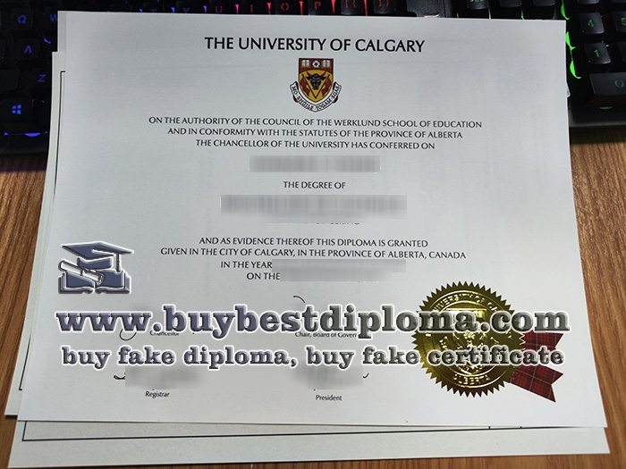 University of Calgary fake diploma, University of Calgary certificate,