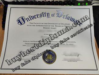 University of Delaware diploma, University of Delaware certificate,