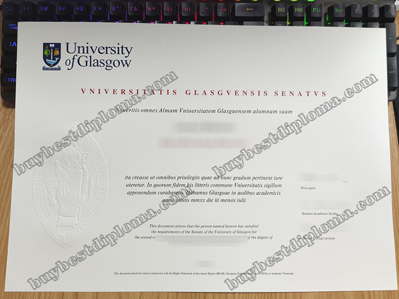 University of Glasgow degree, University of Glasgow fake certificate,