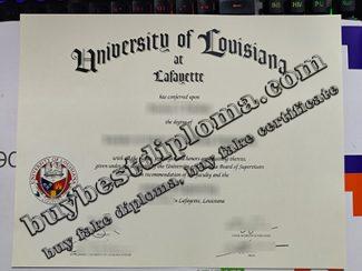 University of Louisiana at Lafayette diploma, University of Louisiana certificate,