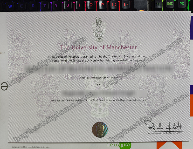 University of Manchester diploma, University Of Manchester degree,