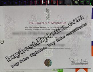 University of Manchester diploma certificate