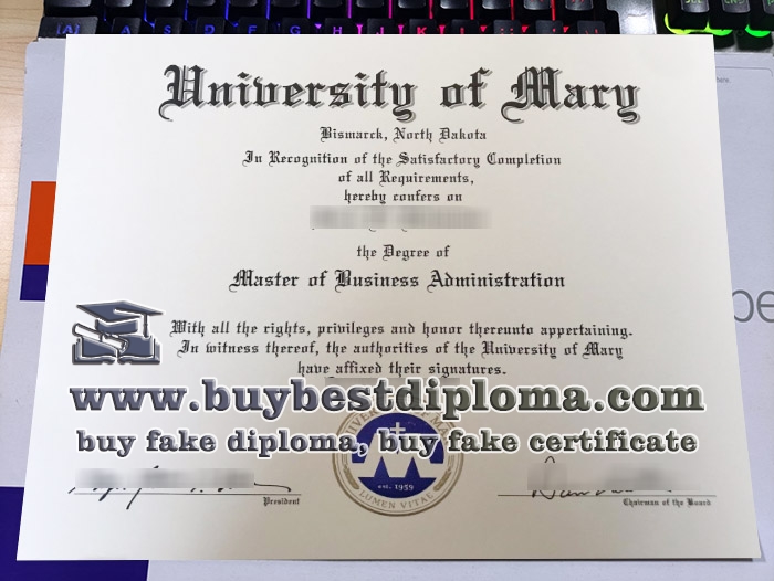 University of Mary diploma, University of Mary degree, fake MBA diploma,