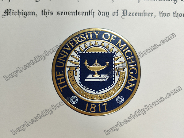 University of Michigan diploma seal