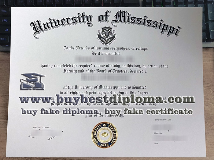 University of Mississippi diploma, fake University of Mississippi certificate,