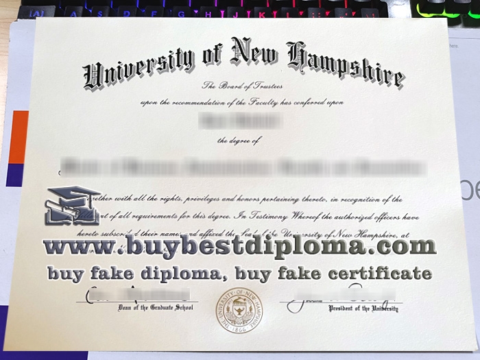 University of New Hampshire diploma, University of New Hampshire degree,