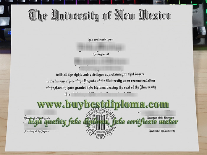 University Of New Mexico Diploma, University Of New Mexico Degree,