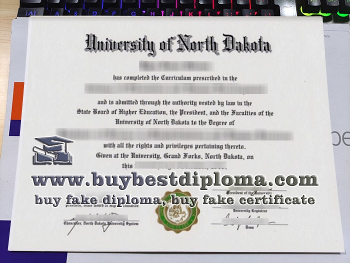 University of North Dakota diploma, University of North Dakota degree,