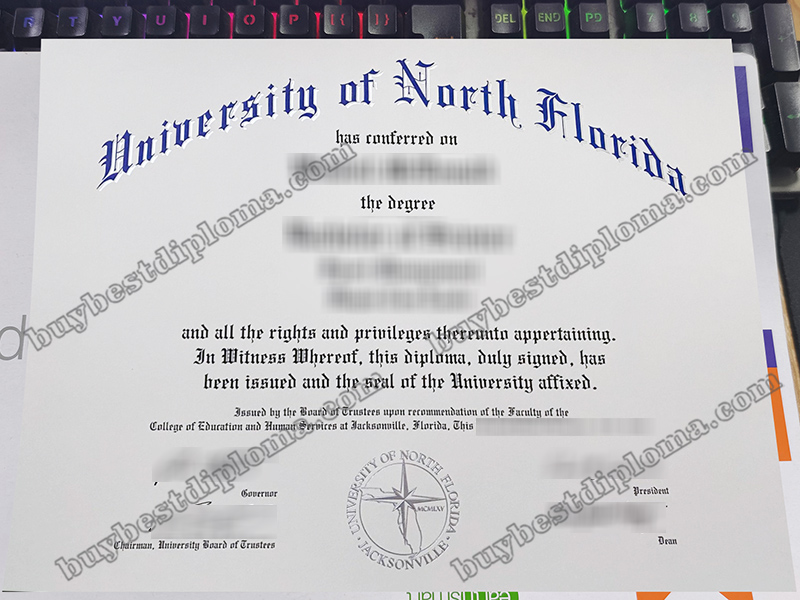 University of North Florida diploma, University of North Florida certificate,