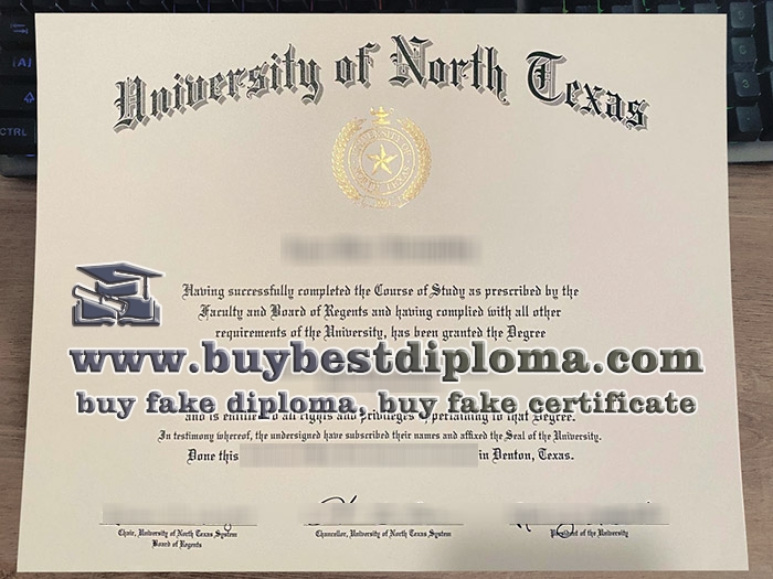 University of North Texas diploma, University of North Texas degree,