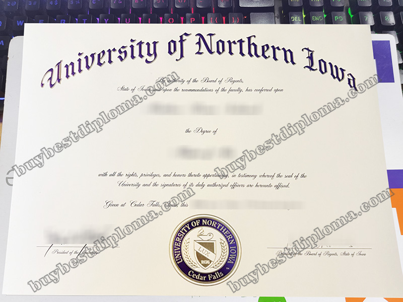 University of Northern Iowa diploma, University of Northern Iowa certificate,