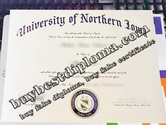 University of Northern Iowa diploma, University of Northern Iowa certificate,