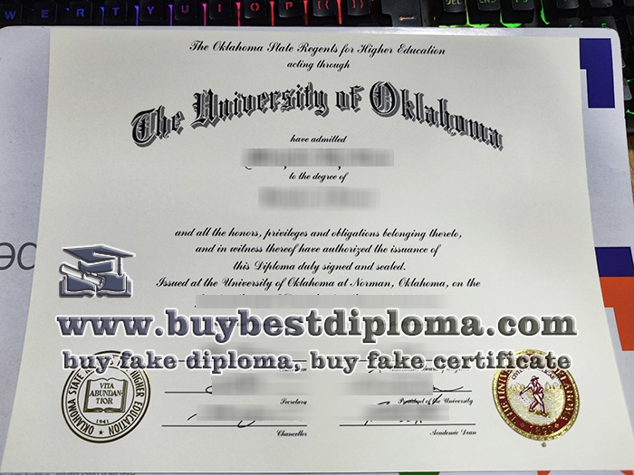 University of Oklahoma fake diploma, University of Oklahoma degree,