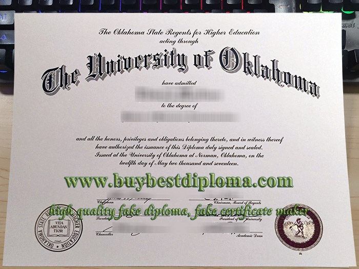 University of Oklahoma diploma