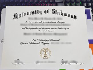 University of Richmond diploma, University of Richmond certificate,
