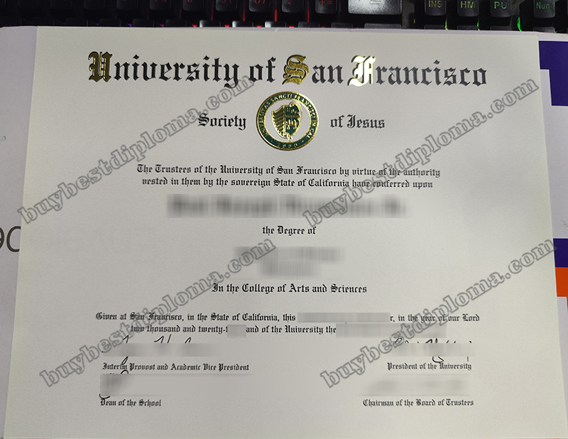 University of San Francisco certificate