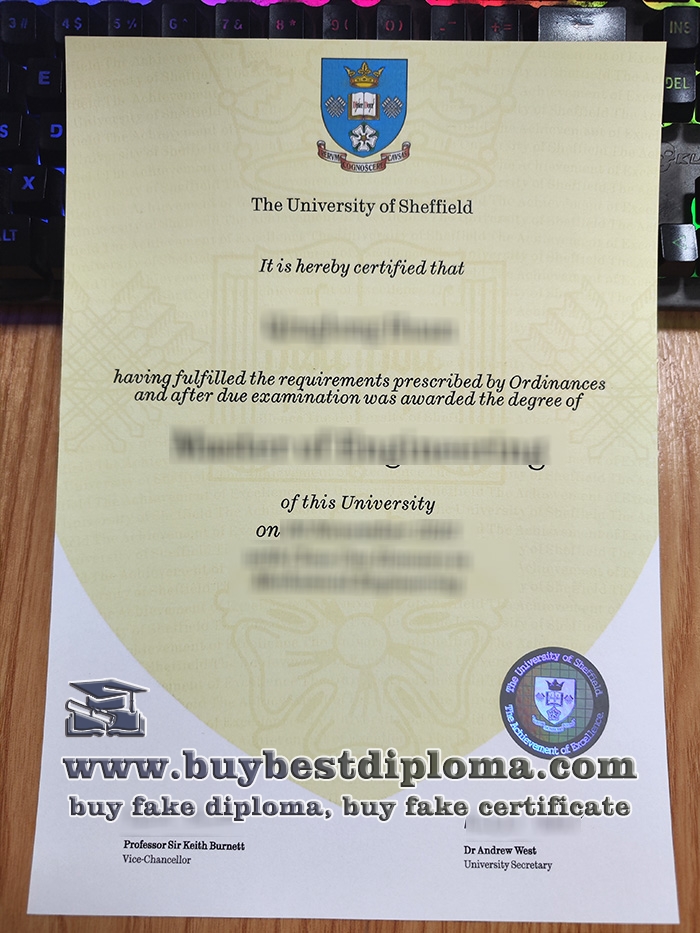 University of Sheffield degree, fake University of Sheffield certificate,