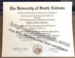 University of South Alabama diploma, University of South Alabama degree, University of South Alabama certificate,