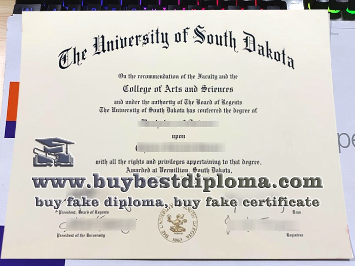 University of South Dakota diploma, University of South Dakota degree,
