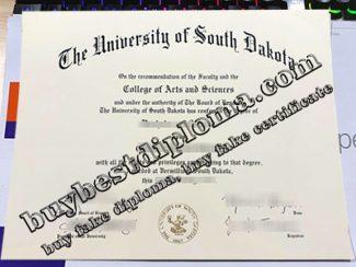 University of South Dakota diploma, University of South Dakota degree,