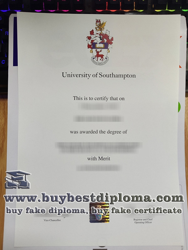 University of Southampton degree, University of Southampton certificate,