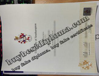 University of Southampton degree certificate