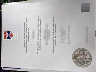 University of St Andrews degree, University of St Andrews certificate,