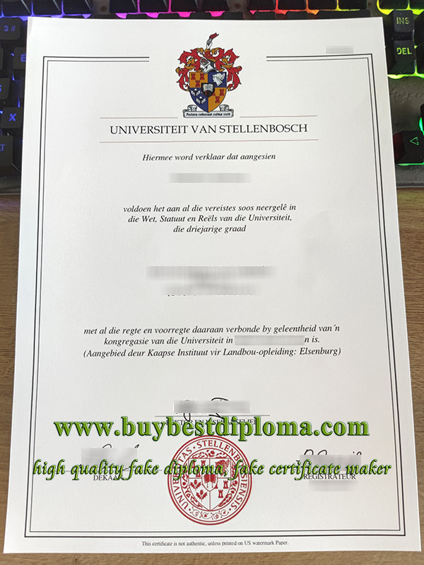 Stellenbosch University degree, fake Stellenbosch University diploma, buy Stellenbosch University certificate,