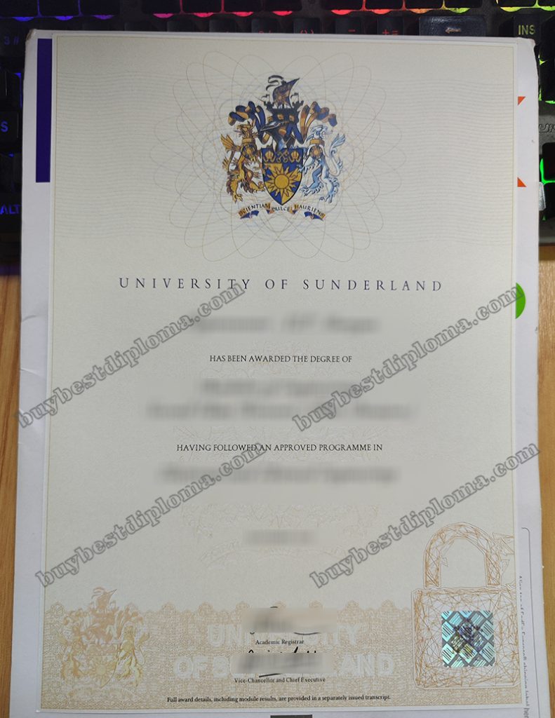 University of Sunderland diploma