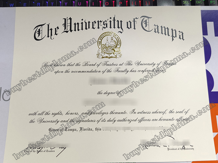 University of Tampa diploma, University of Tampa certificate,