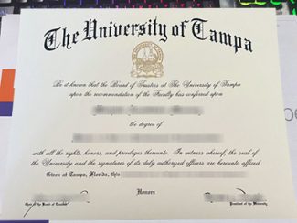 University of Tampa diploma, University of Tampa degree.