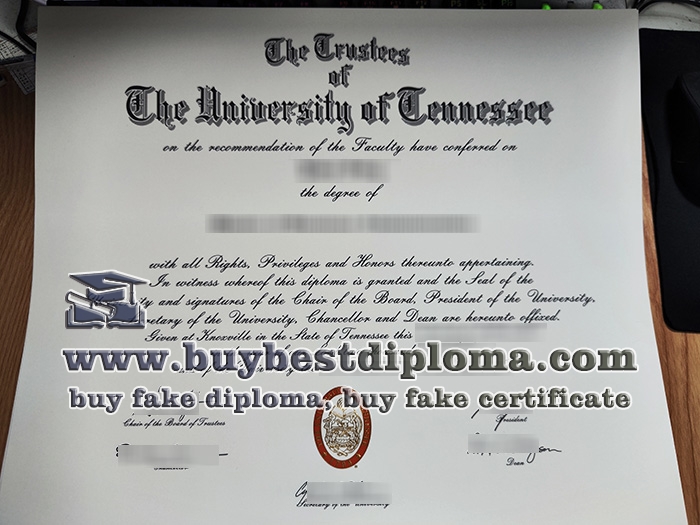 University of Tennessee Knoxville diploma, University of Tennessee Knoxville certificate,