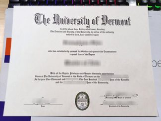 University of Vermont diploma, University of Vermont degree,